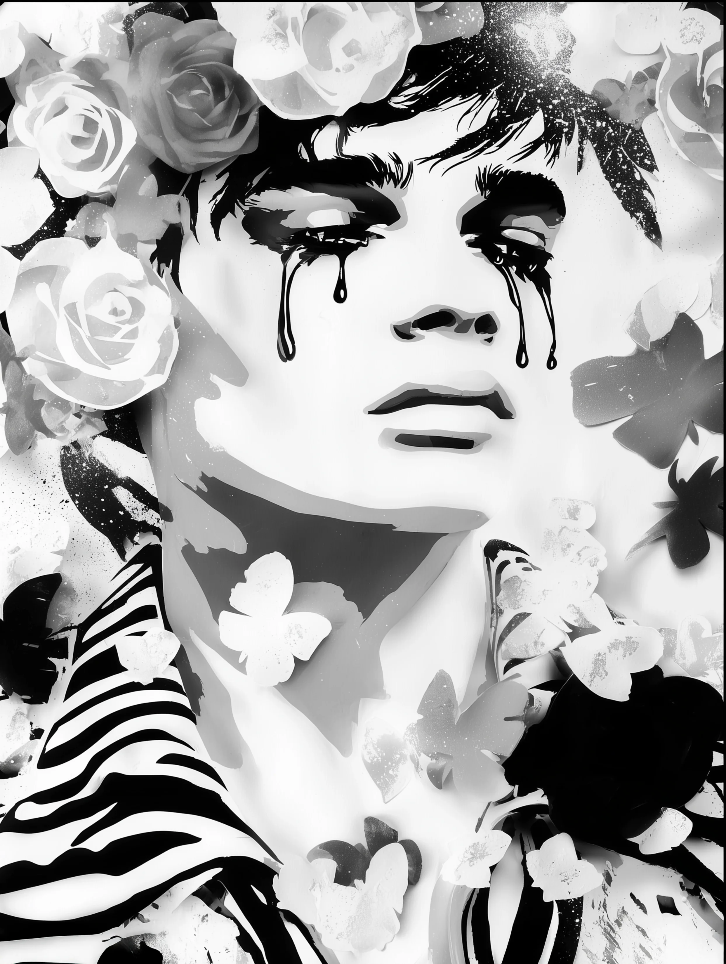 Free printable crying coloring page for adults featuring a greco man upset and crying